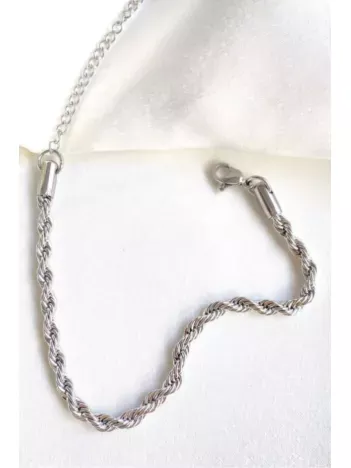 Çelik Bileklik - Halat Şeklinde Burma Bileklik