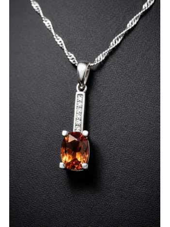 Kadın Gümüş Kolye - Zultanit Taşlı Tektaş Model Kolye