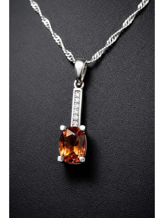 Kadın Gümüş Kolye - Zultanit Taşlı Tektaş Model Kolye