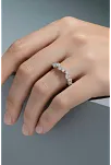 Kadın Gümüş Yüzük - 925 Ayar Zirkon Taşlı Alisa Model Gümüş Kadın Yüzük