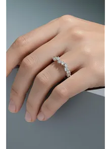 Kadın Gümüş Yüzük - 925 Ayar Zirkon Taşlı Alisa Model Gümüş Kadın Yüzük