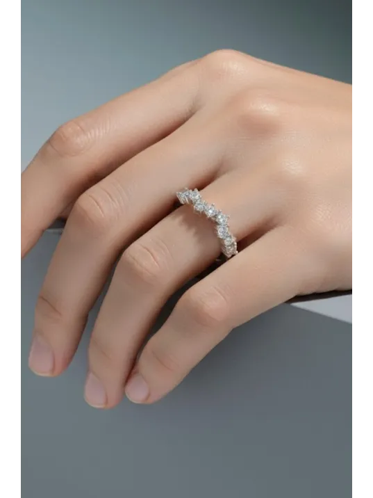 Kadın Gümüş Yüzük - 925 Ayar Zirkon Taşlı Alisa Model Gümüş Kadın Yüzük