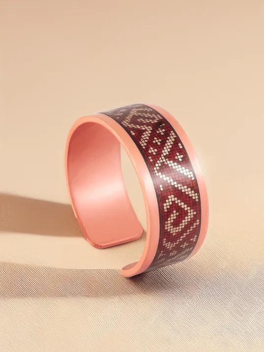 Kadın Bakır Yüzük - Eva Model Özel Baskı Metal Kutu Ve Kuvars Taşı