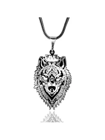 Bozkurt Göktürkçe Türk Yazılı Erkek Gümüş Kolye Zincir