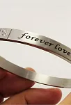 Forever Love Paslanmaz Çelik Bayan Kelepçe Bileklik