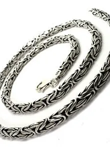 Kral Erkek Gümüş Zincir Kolye 4,5mm Orta Kalınlık