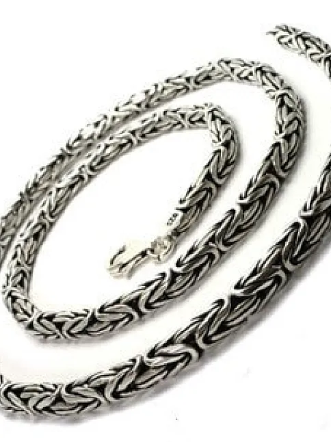 Kral Erkek Gümüş Zincir Kolye 4,5mm Orta Kalınlık