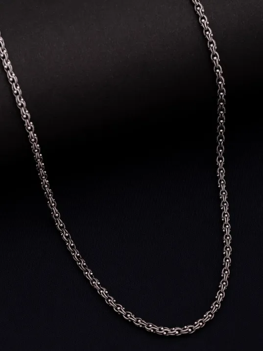 Arnavut Zinciri Erkek Gümüş Kolye Zincir Orta Kalınlıkta Arnavut Zinciri Erkek Gümüş Kolye Zincir Orta Kalınlıkta