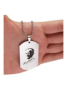 Erkek Çelik Atatürk İmzalı Zincir Kolye