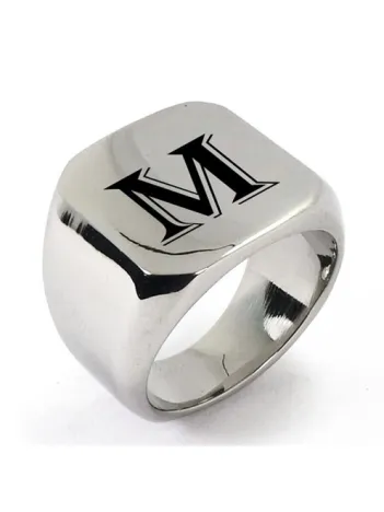 Yazı Yazılabilen Paslanmaz Çelik Erkek Yüzük