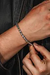 Erkek Çelik Bileklik - Pullu Model Çelik Bileklik