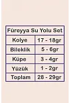 Füreyya Bayan Zirkon Taşlı Gümüş Su Yolu Set - Kolye, Bileklik, Küpe, Yüzük