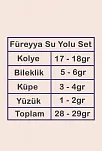 Füreyya Bayan Zirkon Taşlı Gümüş Su Yolu Set - Kolye, Bileklik, Küpe, Yüzük