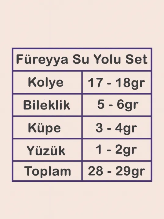 Füreyya Bayan Zirkon Taşlı Gümüş Su Yolu Set - Kolye, Bileklik, Küpe, Yüzük Füreyya Bayan Zirkon Taşlı Gümüş Su Yolu Set - Kolye, Bileklik, Küpe, Yüzük