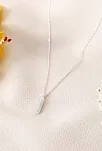 Kadın Gümüş Kolye - I Harfi Zirkon Taşlı Balon Harf Kadın Kolye