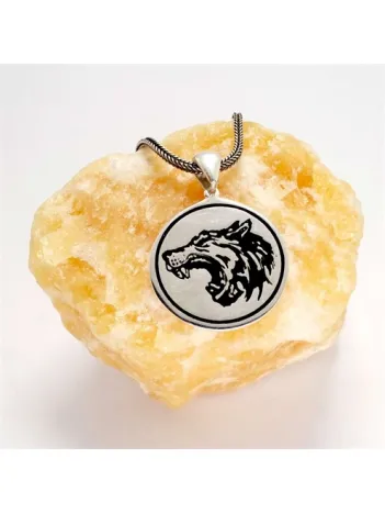 Bozkurt Figürlü Erkek Gümüş Kolye Zincir