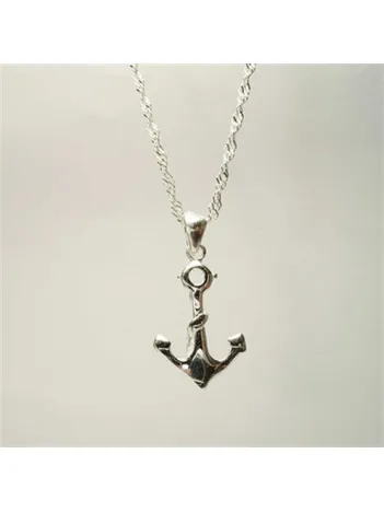 Gemi Çapası Gümüş Bayan Kolye Küçük Boy