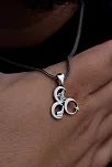 Üç Hilal Tuğralı Bozkurtlu Ay Yıldızlı Ülkücü Erkek Gümüş Kolye Zincir