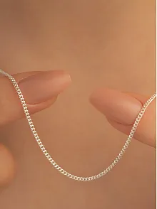 Kadın Gümüş Kolye - 925 Ayar 1.5 mm Gurmet Model Gümüş Kadın Kolye