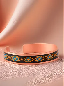 Kadın Bakır Bileklik - Victoria Model Özel Baskı Metal Kutu Ve Kuvars Taşı