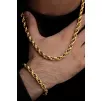 Erkek Çelik Bileklik Kolye Set -22 Ayar Gerçek Altın Kaplama Sarmal Model Çelik Set Erkek Çelik Bileklik Kolye Set -22 Ayar Gerçek Altın Kaplama Sarmal Model Çelik Set
