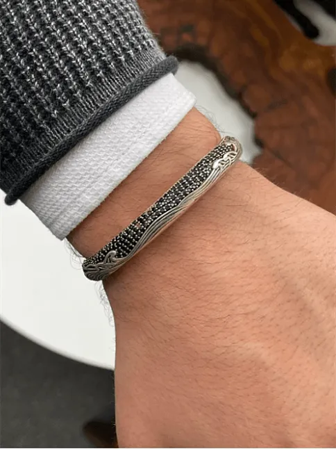 Erkek Bileklik - Metal Erkek Bileklik - Taşlı Erkek Bileklik - Taşlı Otantik Model