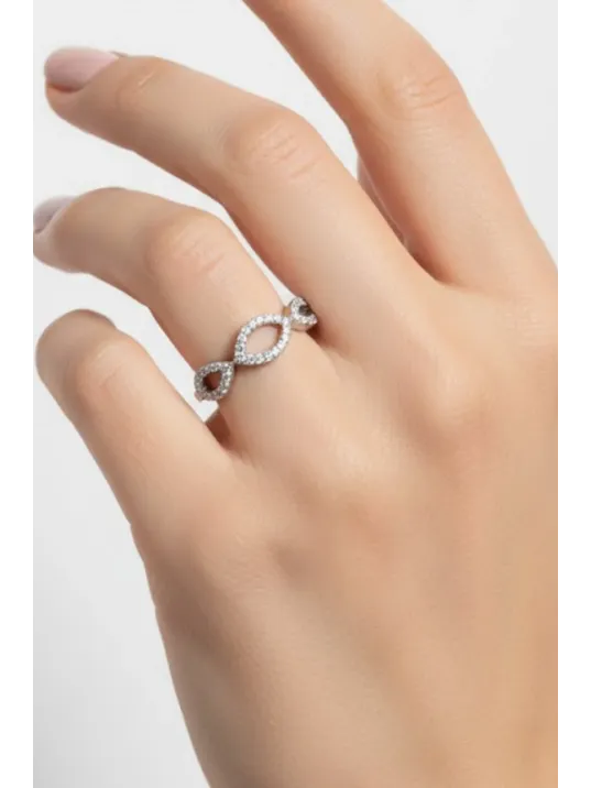 Mekik Su Yolu Gümüş Yüzük Mekik Su Yolu Gümüş Yüzük