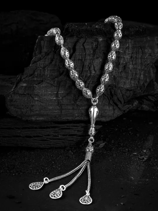 Erkek Tesbih - Meftun Oksitli 925 Ayar Gümüş Erkek Tespih Orta Boy 25gr Erkek Tesbih - Meftun Oksitli 925 Ayar Gümüş Erkek Tespih Orta Boy 25gr