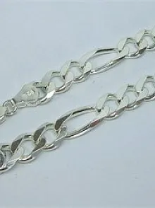 FİGARO GÜMÜŞ ERKEK KOLYE ZİNCİR KALIN 8mm