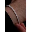 Erkek Gümüş Bileklik - 2mm Beyaz Tilki Kuyruğu Zincir Gümüş Erkek Bileklik Erkek Gümüş Bileklik - 2mm Beyaz Tilki Kuyruğu Zincir Gümüş Erkek Bileklik