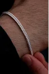 Erkek Gümüş Bileklik - 2mm Beyaz Tilki Kuyruğu Zincir Gümüş Erkek Bileklik Erkek Gümüş Bileklik - 2mm Beyaz Tilki Kuyruğu Zincir Gümüş Erkek Bileklik