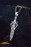 Erkek 925 Ayar Gümüş Viking Kılıcı Kolye Spartalı Savaşçı Temalı Özel Tasarım Erkek 925 Ayar Gümüş Viking Kılıcı Kolye Spartalı Savaşçı Temalı Özel Tasarım