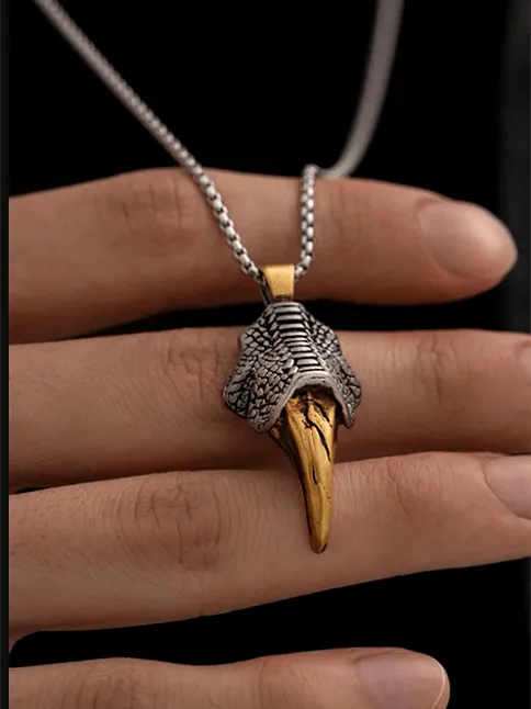 Erkek Kolye - Ejderha Tırnağı Model Erkek Çelik Kolye - 316 L Paslanmaz Çelik