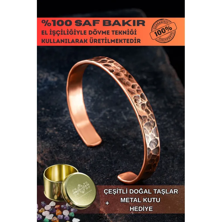 Saf Dövme Bakır Bileklik El Işçiliği Grift Kelepçe Metal Kutu Doğal Taşlar Kadın Erkek Bilezik Saf Dövme Bakır Bileklik El Işçiliği Grift Kelepçe Metal Kutu Doğal Taşlar Kadın Erkek Bilezik