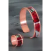 Kadın Bakır Bileklik Yüzük Set - Chlara Model Özel Baskı Metal Kutu Ve Kuvars Taşı Kadın Bakır Bileklik Yüzük Set - Chlara Model Özel Baskı Metal Kutu Ve Kuvars Taşı