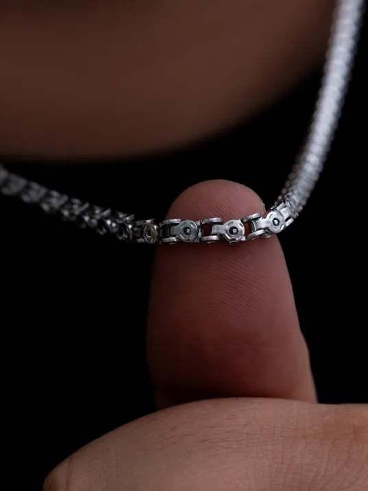 Erkek Çelik Kolye - Pullu Model Çelik Kolye