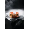 Kadın Bakır Bileklik Yüzük Set - Kira Model Özel Baskı Metal Kutu Ve Kuvars Taşı Kadın Bakır Bileklik Yüzük Set - Kira Model Özel Baskı Metal Kutu Ve Kuvars Taşı