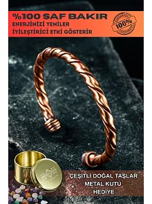 Erkek Bakır Bileklik - Sirayet Erkek Bakır Kelepçe Bileklik Bilezik