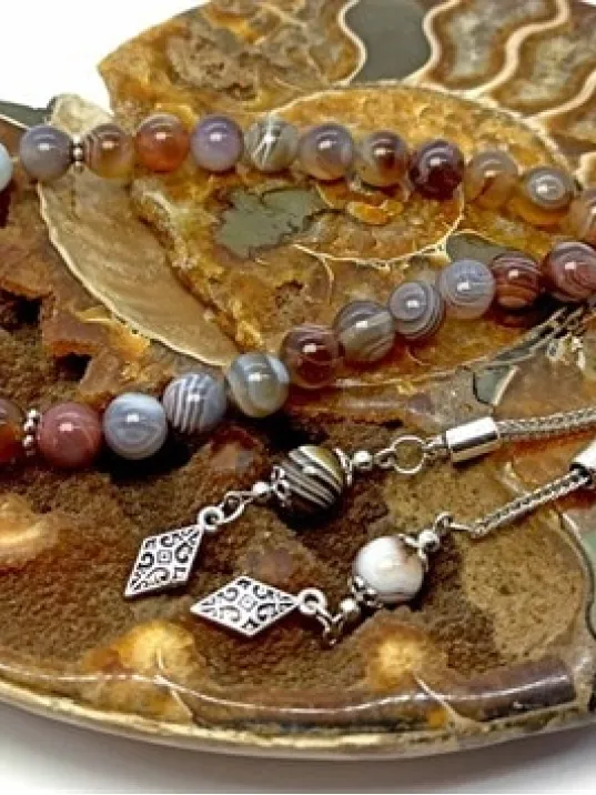 Bostwana Akiği Doğaltaş Tespih Bostwana Akiği Doğaltaş Tespih