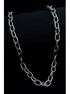 Kadın Çelik Kolye - Desenli Halka Model 316L Çelik Kolye Ömür Boyu Kararmaz Paslanmaz