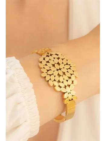 Kadın Bileklik - 22 Ayar Gerçek Altın Kaplama(kararmaz) Mozaik Model