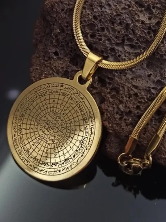 Cennet-ül Esma Bayan Erkek Çelik Kolye CKLCENTESMA-ALT