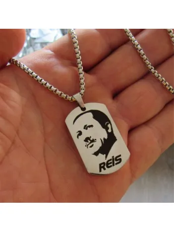 Recep Tayyip Erdoğan Figürlü Reis Yazılı Çelik Künye Kolye