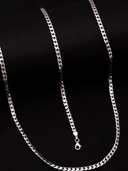 Erkek Gümüş Kolye Bileklik Set - 925 Ayar 4 mm Oksitli Ezme Gurmet Zincir Gümüş Kolye Bileklik Set Erkek Gümüş Kolye Bileklik Set - 925 Ayar 4 mm Oksitli Ezme Gurmet Zincir Gümüş Kolye Bileklik Set