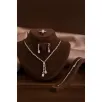 Kadın Gümüş Takı Seti - Nazlı Baget Taşlı Zirkon Süslemeli Kolye, Bileklik, Yüzük, Küpe Tam Set Kadın Gümüş Takı Seti - Nazlı Baget Taşlı Zirkon Süslemeli Kolye, Bileklik, Yüzük, Küpe Tam Set