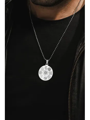 12 Dualı Çift Taraflı Koruyucu Zırh Kolyesi Celcelütiye , Nazar Duası , Rufai Gülü