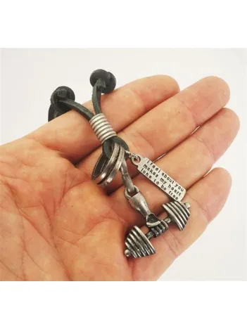 Dambıl Erkek Deri Kolye