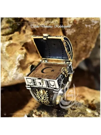 İslam Usta Tasarımı Himaye Gümüş Erkek Yüzük