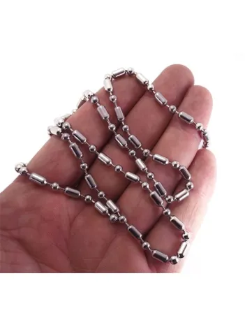 Orta Kalınlıkta Bambu Paslanmaz Çelik Erkek Kolye Zincir