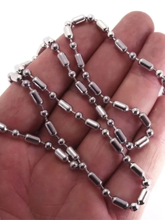 Orta Kalınlıkta Bambu Paslanmaz Çelik Erkek Kolye Zincir Orta Kalınlıkta Bambu Paslanmaz Çelik Erkek Kolye Zincir